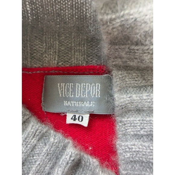 Vintage VICE DEPOR 100% Cashmere Turtleneck Sweater Size 40 M/L Red - Picture 6 of 8